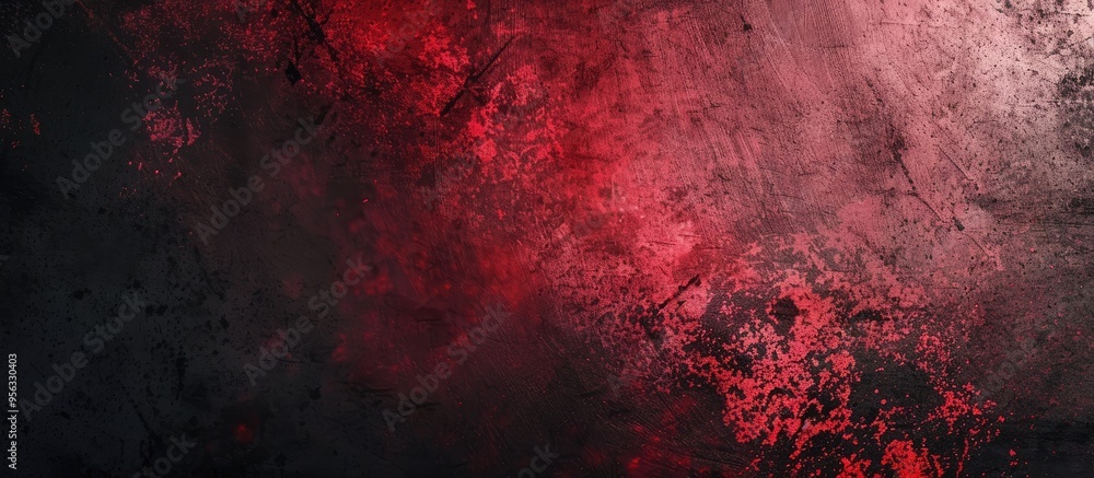 Poster abstract background with a red and black color gradient featuring a grainy texture effect suitable f