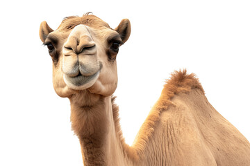 Fototapeta premium Camel PNG on transparent background for desert wildlife, travel, and nature design projects. Perfect for adding exotic wildlife elements to outdoor, safari, and adventure-themed visuals.