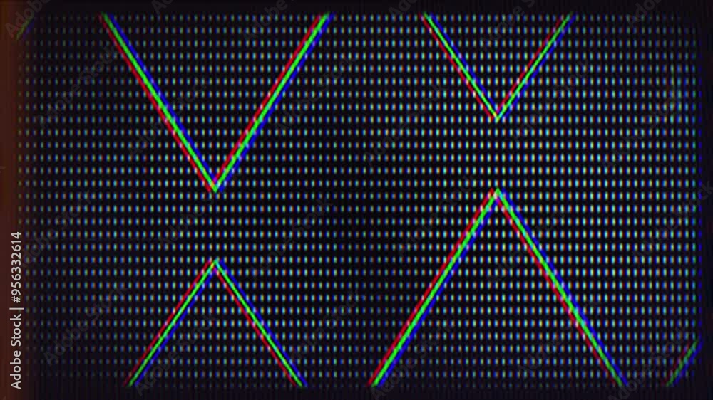 Aufkleber old style film frame with triangle shapes in motion on a black background and distortion effects