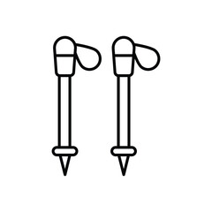 Hiking Stick icon vector stock illustration