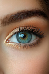 Obraz premium an eye with beautiful eyelash