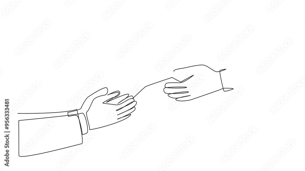 Poster animated self drawing of continuous one line drawing a hand gives a star shape. give the best assess