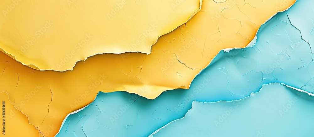 Aufkleber retro style background in light yellow and blue hues with copy space image