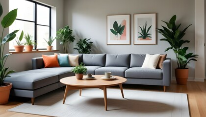 Photo interior modern design room 3d illustration