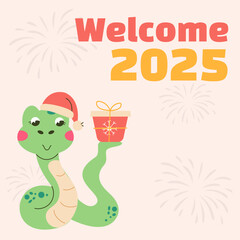 Poster chinese new year snake