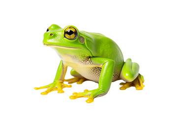 Obraz premium High-resolution PNG of a white-lipped tree frog with transparent background for design and creative projects