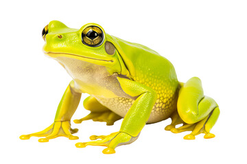Fototapeta premium High-resolution PNG of a white-lipped tree frog with transparent background for design and creative projects