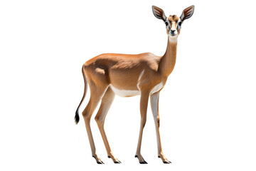 Fototapeta premium Elegant gazelle on transparent background, ideal for design projects, presentations, and creative graphics