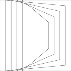 Square dynamic line. Cyber design logo, symbol, icons