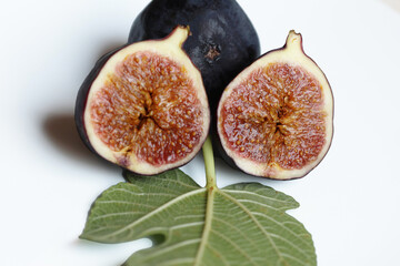 Black fig isolated on white background