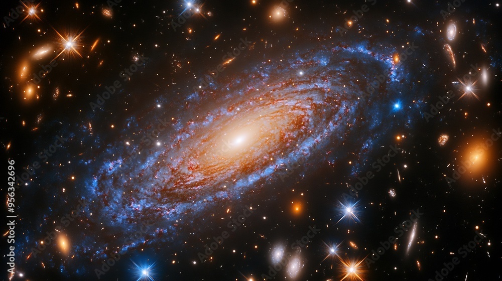 Canvas Prints gravitational lensing galaxy clusters magnifies distant galaxies providing a window into the early u