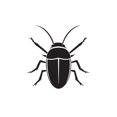 Cockroach in cartoon, doodle style . Image for t-shirt, web, mobile apps and ui. Isolated 2d vector illustration in logo, icon, sketch style, Eps 10, black and white. AI Generative