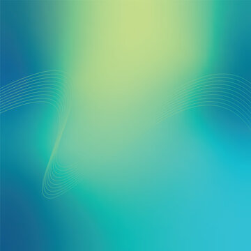 Ethereal Blue and Green Gradient Lighting Background with Abstract Flowing Lines