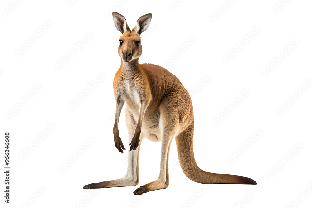 Canvas Prints kangaroo png with a transparent background for use in digital designs, presentations, and creative p