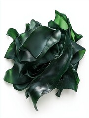 Spirulina  seaweed on white background