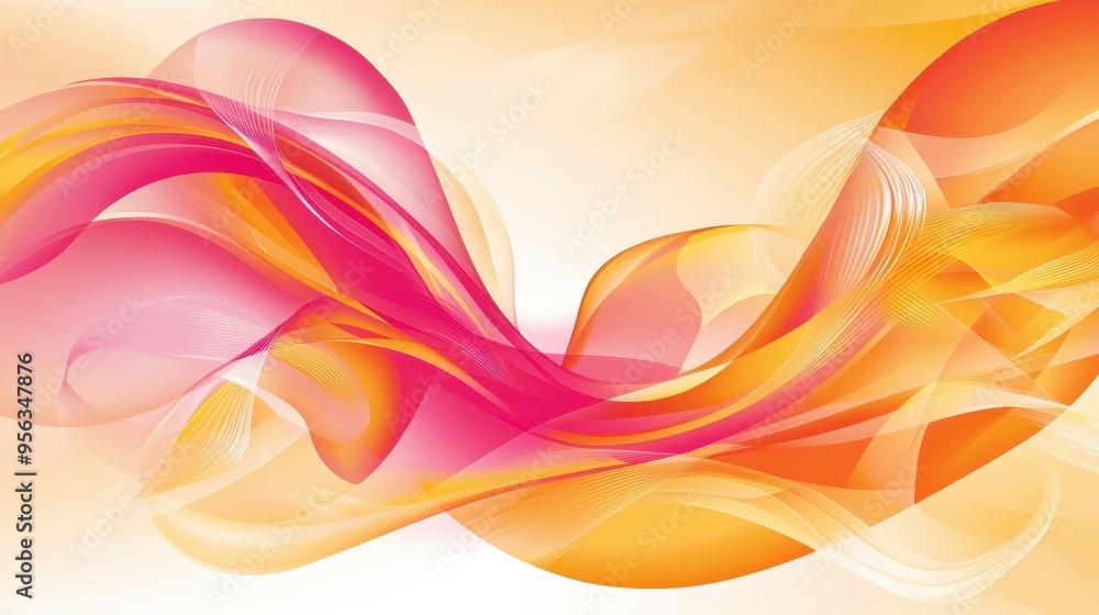 Poster dynamic social network abstract background - vibrant colors and patterns