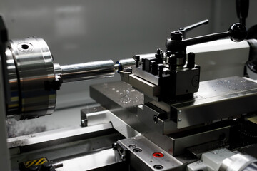 metalworking lathe machine close up