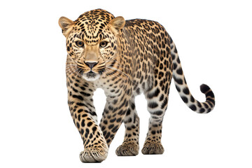 Obraz premium Realistic leopard PNG with transparent background for graphic design, digital art, and creative projects