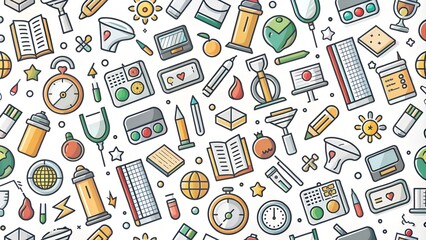 Colorful Educational School white background