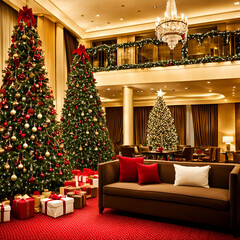 christmas tree in luxury Hotel