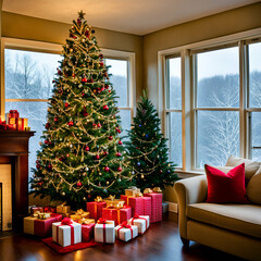 christmas tree with presents