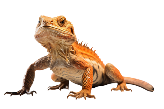 High-quality central bearded dragon PNG with transparent background for digital designs and creative projects - Powered by Adobe