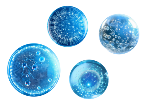 Exploring Microbial Structures With a Gloved Hand Under Bright Laboratory Lighting
