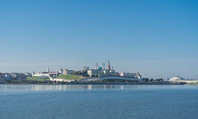 View on Kazan Kremlin from Kazanka river. Kazan, Russia. High quality photo