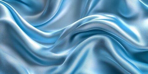 Obraz premium Elegant Light Blue Satin Fabric with Luxurious Texture