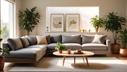 Photo interior modern design room 3d illustration