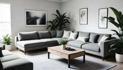Photo interior modern design room 3d illustration