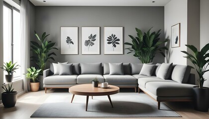 Photo interior modern design room 3d illustration