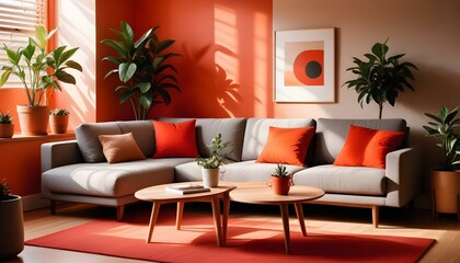 Photo interior modern design room 3d illustration