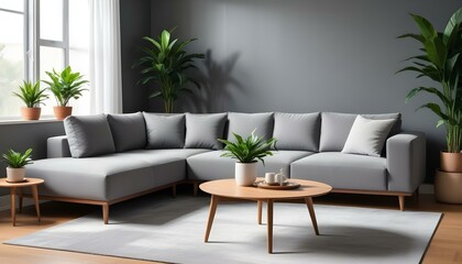 Photo interior modern design room 3d illustration