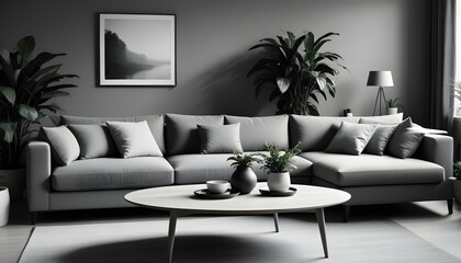 Photo interior modern design room 3d illustration