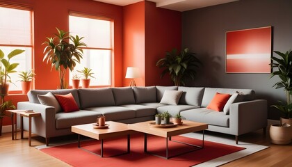 Photo interior modern design room 3d illustration