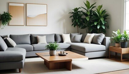 Photo interior modern design room 3d illustration