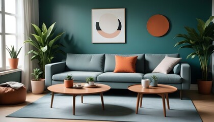 Photo interior modern design room 3d illustration