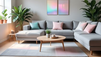 Photo interior modern design room 3d illustration