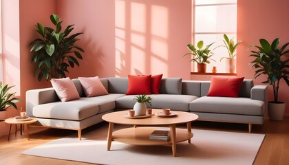 Photo interior modern design room 3d illustration