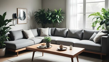 Photo interior modern design room 3d illustration