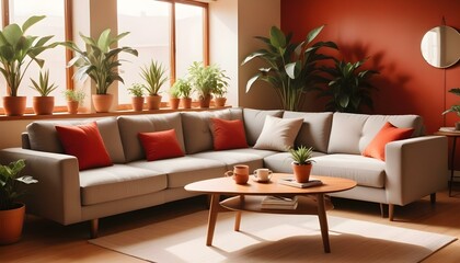 Photo interior modern design room 3d illustration