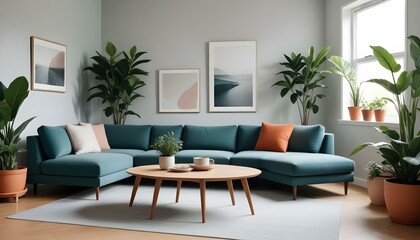 Photo interior modern design room 3d illustration