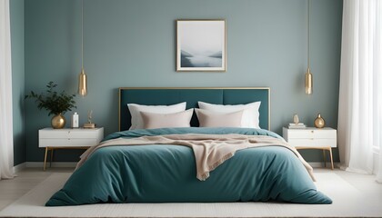 Photo interior modern design room 3d illustration