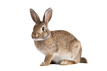 High-resolution rabbit PNG isolated on transparent background for creative design projects and animal-themed illustrations featuring a detailed and adorable bunny character
