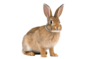 High-resolution rabbit PNG isolated on transparent background for creative design projects and animal-themed illustrations featuring a detailed and adorable bunny character