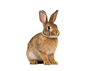 Obraz premium High-resolution rabbit PNG isolated on transparent background for creative design projects and animal-themed illustrations featuring a detailed and adorable bunny character