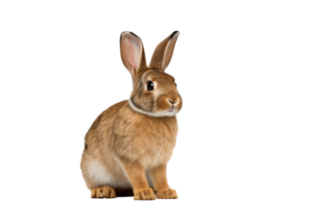 High-resolution rabbit PNG isolated on transparent background for creative design projects and animal-themed illustrations featuring a detailed and adorable bunny character