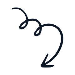 Hand Drawn Arrow Vector. png and vector illustration on transparent background