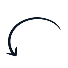 Hand Drawn Arrow Vector. png and vector illustration on transparent background